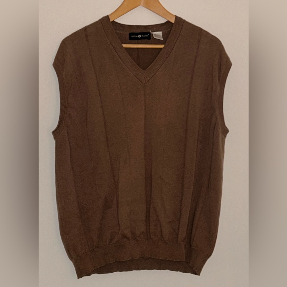 Classic Brown V-Neck Sweater Vest